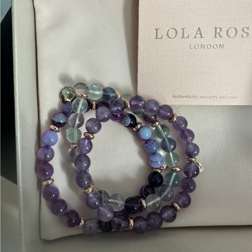 Lola Rose bracelets, purple NEW